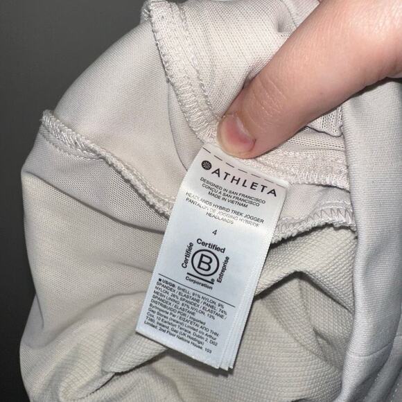 Athleta Hybrid Trek Jogger Pants Size 4 Gray Lightweight Drawstring Waist - Picture 6 of 7